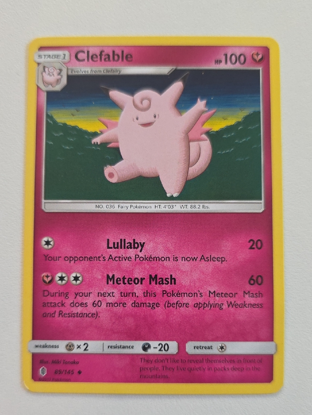 Pokemon Clefable Trading Card